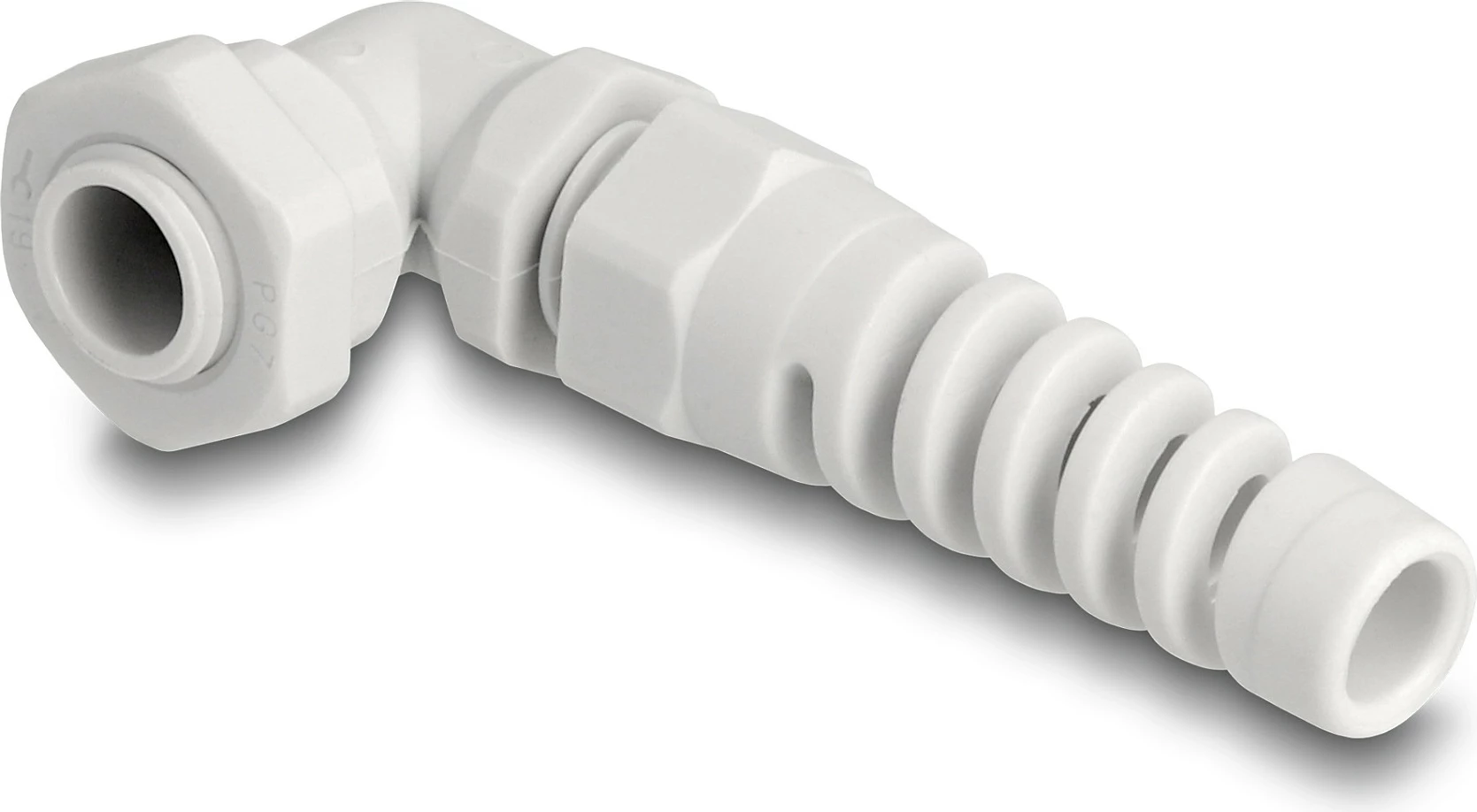Glandë kablli DeLOCK PG7 90°, IP68, 3-6.5 mm, gri