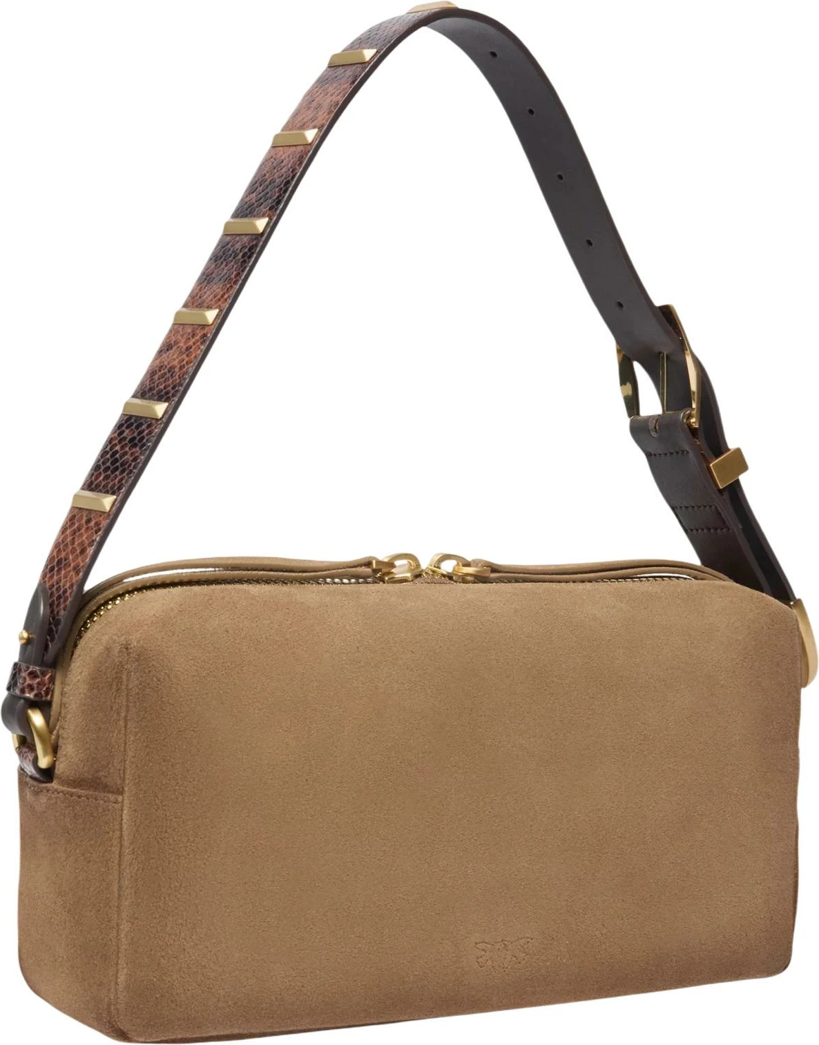 Çantë për femra Pinko Bauletto Trittico Suede Sprayi 106761 A3DB, bezhë