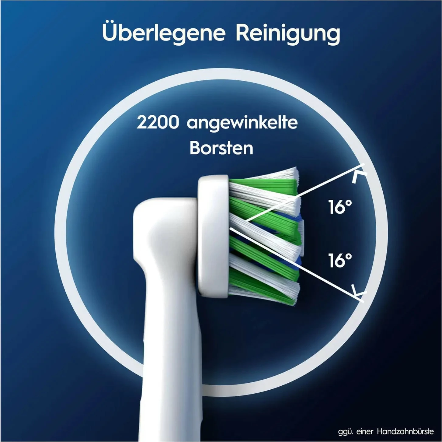 Koka rezervë për furçë dhëmbësh Oral-B CrossAction, 4 copë, e bardhë