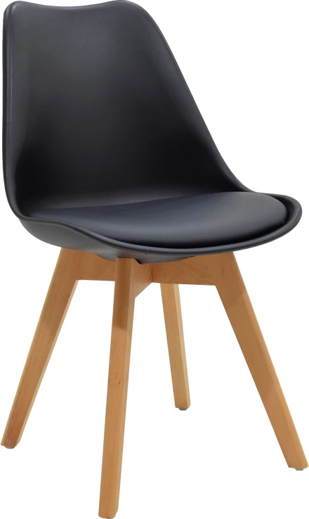 Set tavoline me karrige Natali-Gaston 5 copë, e zezë-natyrale, 120x80x76cm