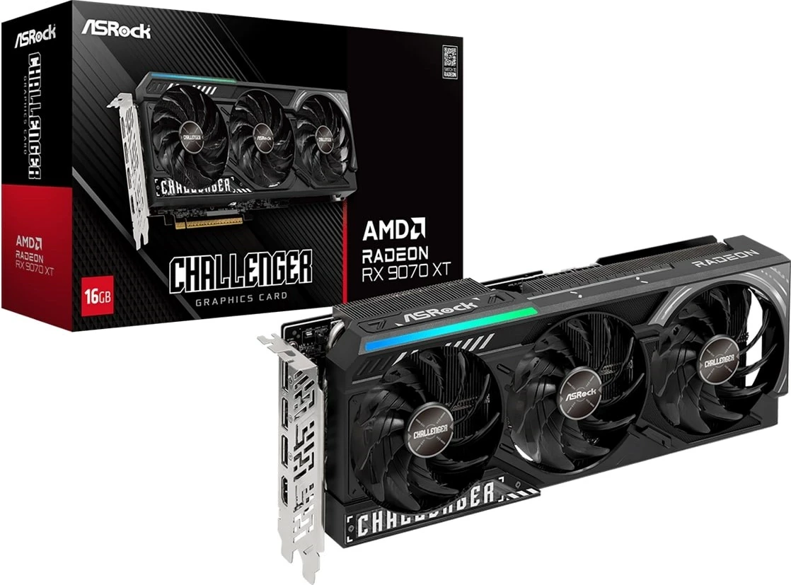 Kartelë grafike Asrock Challenger RX9070XT, 16 GB, GDDR6, Blu