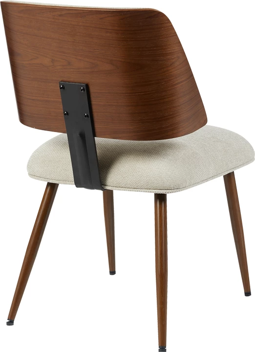 Karrige Ubane, material teddy bezhë, këmbë metalike ngjyrë arre, 53x62.5x85cm