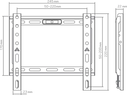 Mbajtës Fix për TV Sbox, 13"-43"