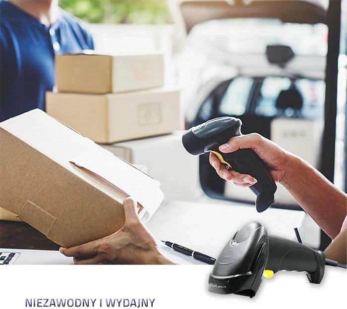 Skaner lazer Qoltec 50876, 1D, USB, i zi 4