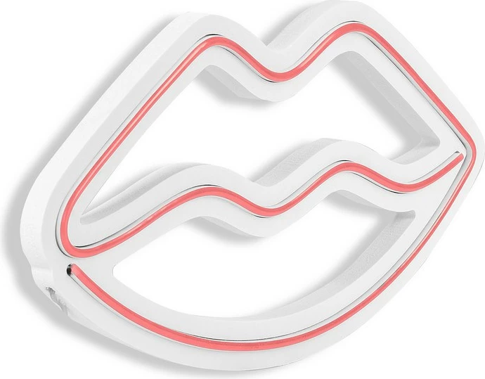 Dritë dekorative LED plastike, formë buzësh, ngjyrë rozë