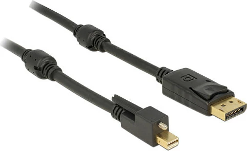 Kabllo Mini DisplayPort në DisplayPort DeLOCK 83721, 1m, 4K, e zezë