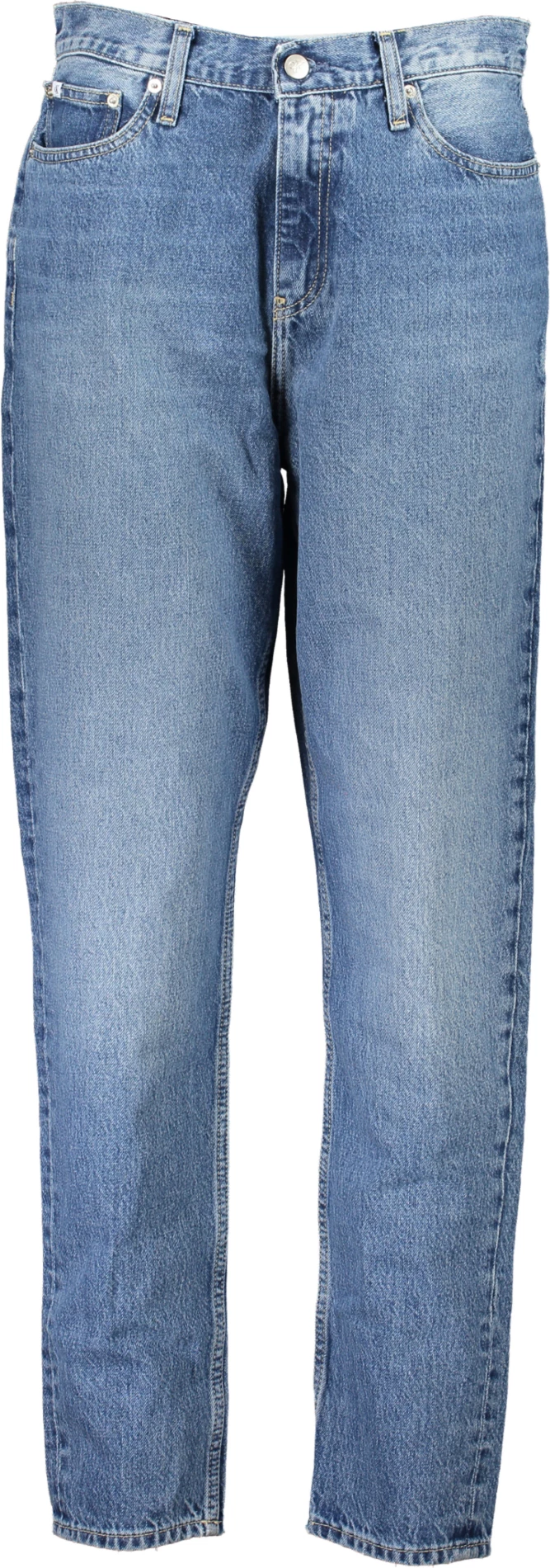Pantallona xhins për femra Calvin Klein Mom Jeans, blu