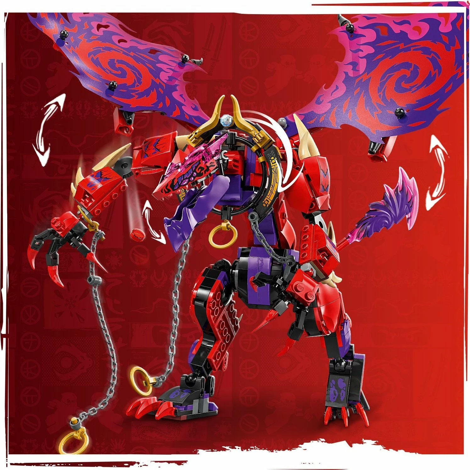 Set LEGO NINJAGO Chaos Dragon Fangthunder 71832, 668 copë