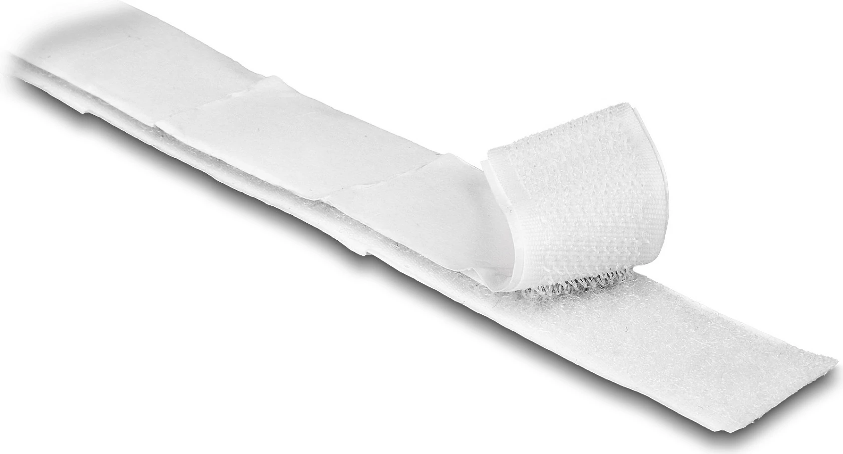 Shirit Velcro DeLOCK, vetëngjitës 1 m x 20 mm, i bardhë