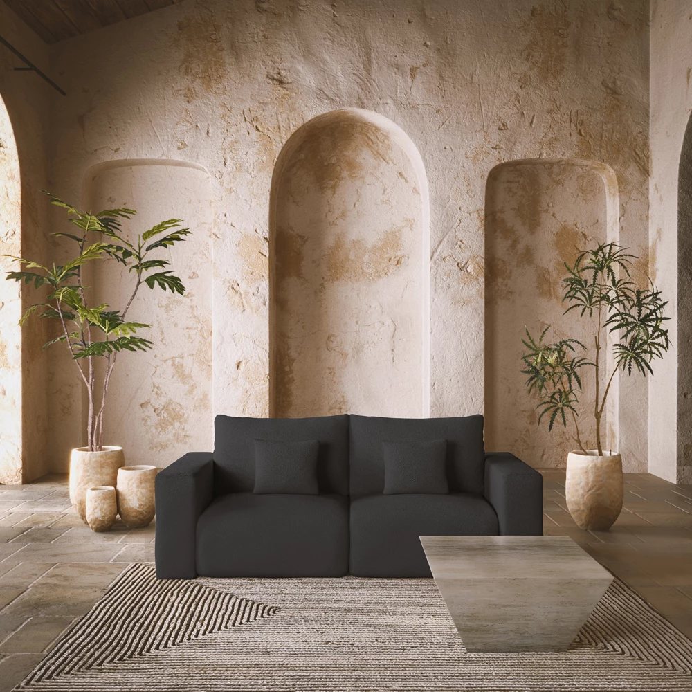 Fotelë këndore BOX me krah të kthyeshëm, ngjyrë antracit VOGUE 17, 107x107x85