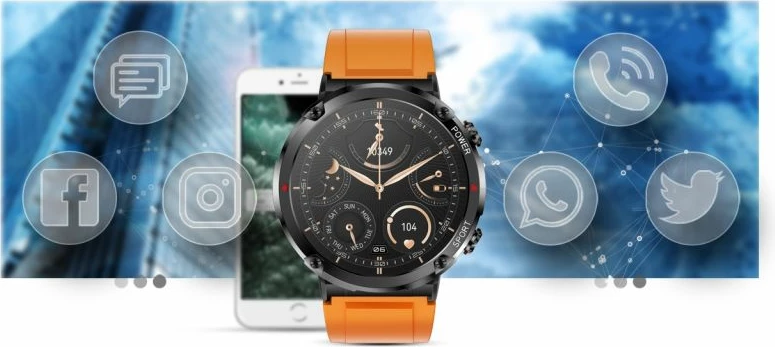 Smartwatch Gravity për të dy gjinitë, portokalli