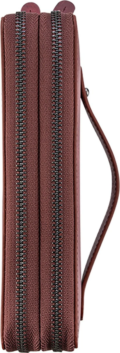 Portofol unisex, lëkurë natyrale, ngjyrë e kuqe e thellë, Zoozie Bags Orleanscrazy