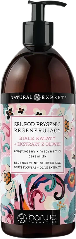 Xhel dushi për femra Barwa Natural Expert Regenerating White Flowers + Olive Extract 480ml