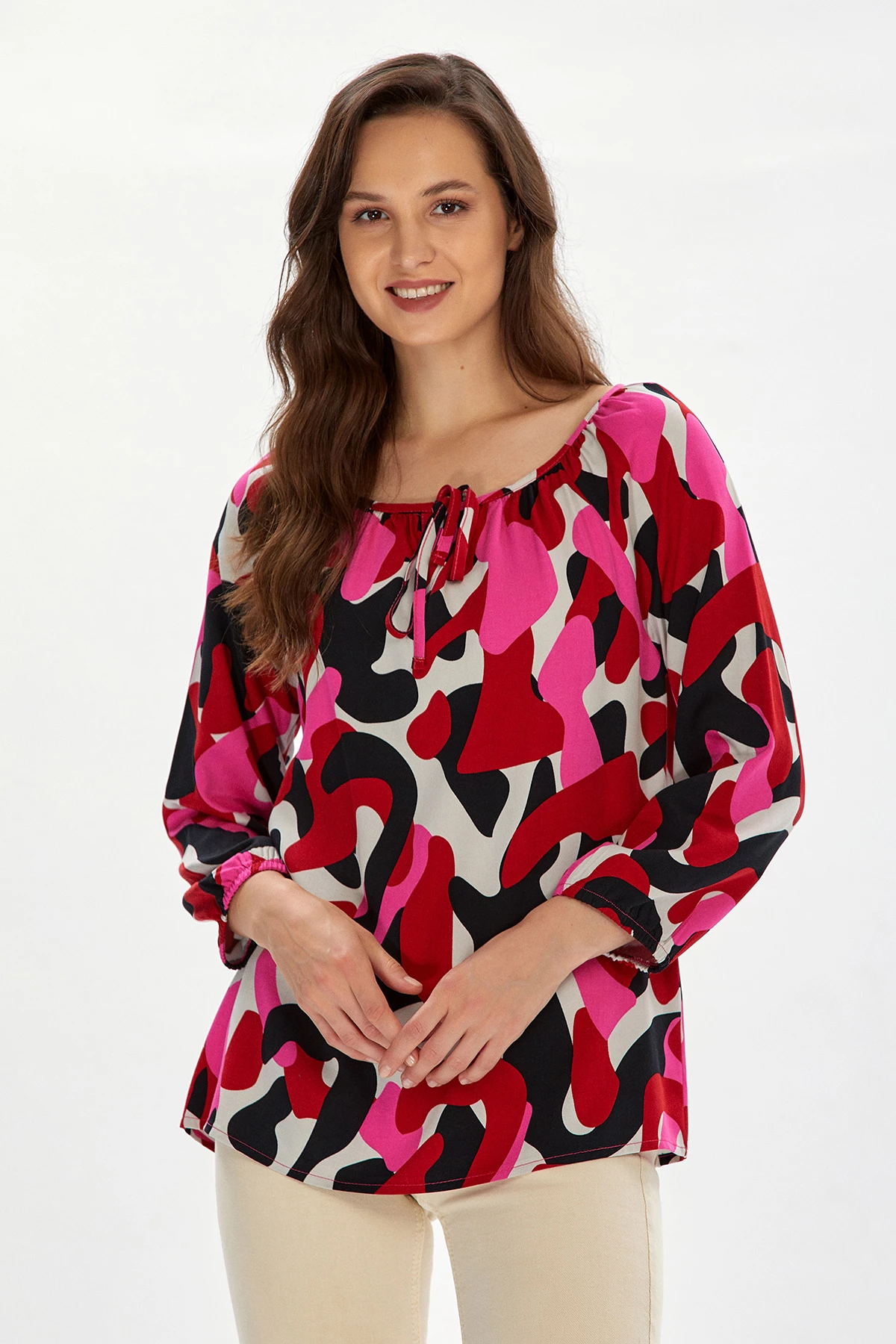 Bluzë për femra Ikiler, shumëngjyrëshe