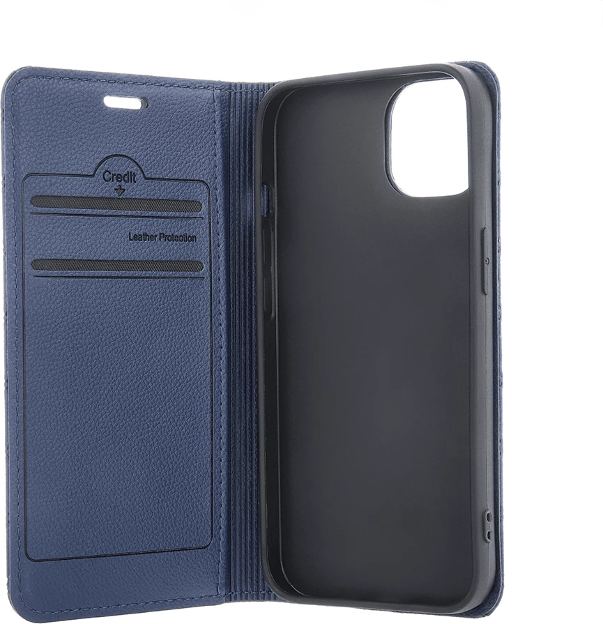 Mbështjellës me kapak (flip) ONASI Karo për Samsung Galaxy S26 5G, me mbyllje magnetike, 3 xhepa kartelash, funksion stand, blu