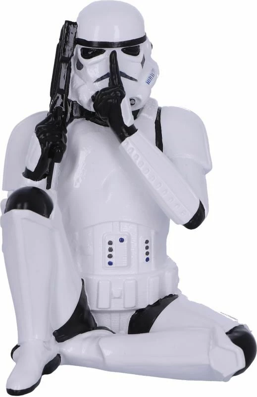 Figurinë koleksionuese NEMESIS NOW Star Wars Speak No Evil Stormtrooper 10 cm, e bardhë/zezë