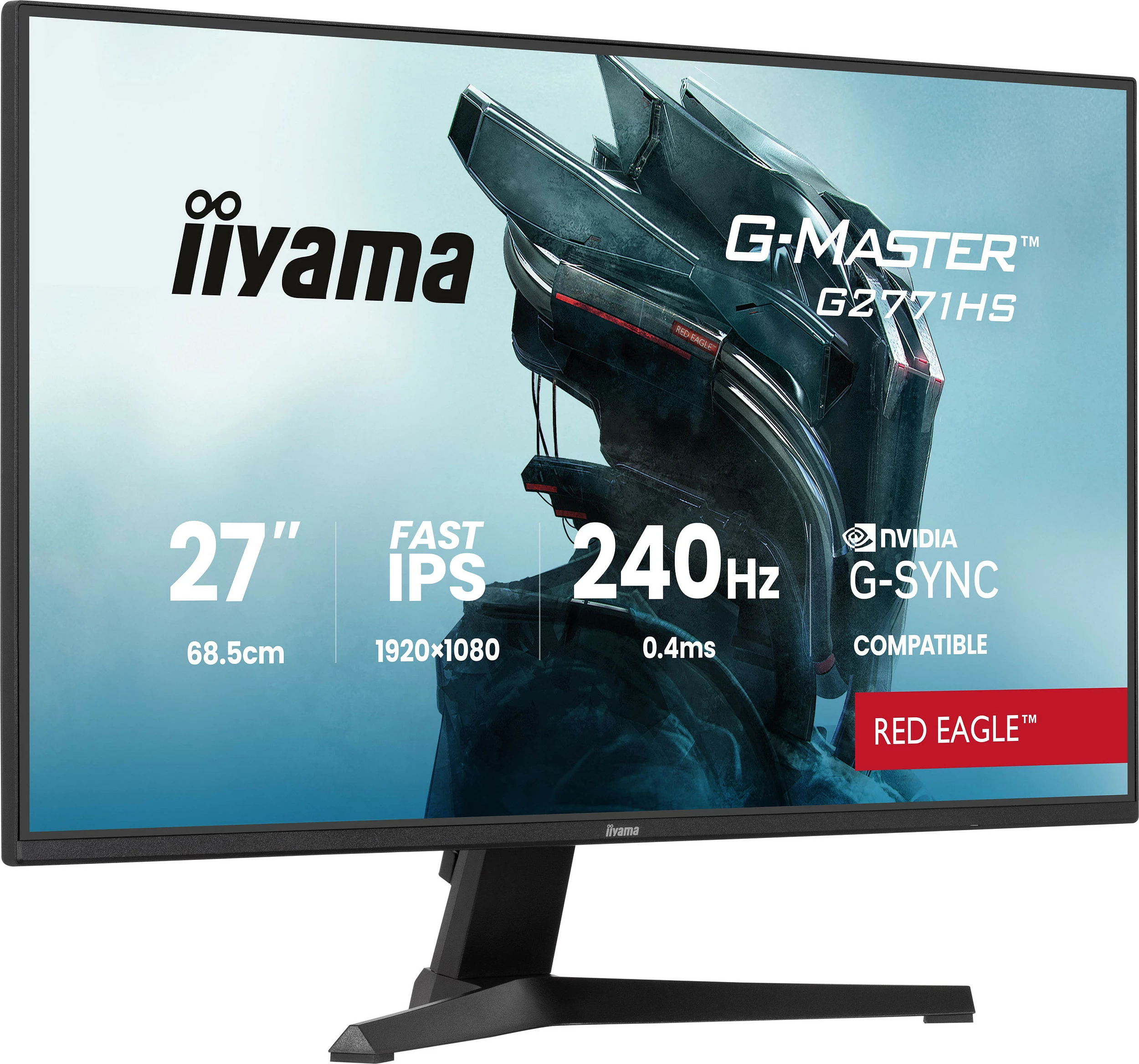 Monitor gaming iiyama G-MASTER G2771HS-B1, 27", FHD, 240Hz, 0.4ms, IPS, i zi
