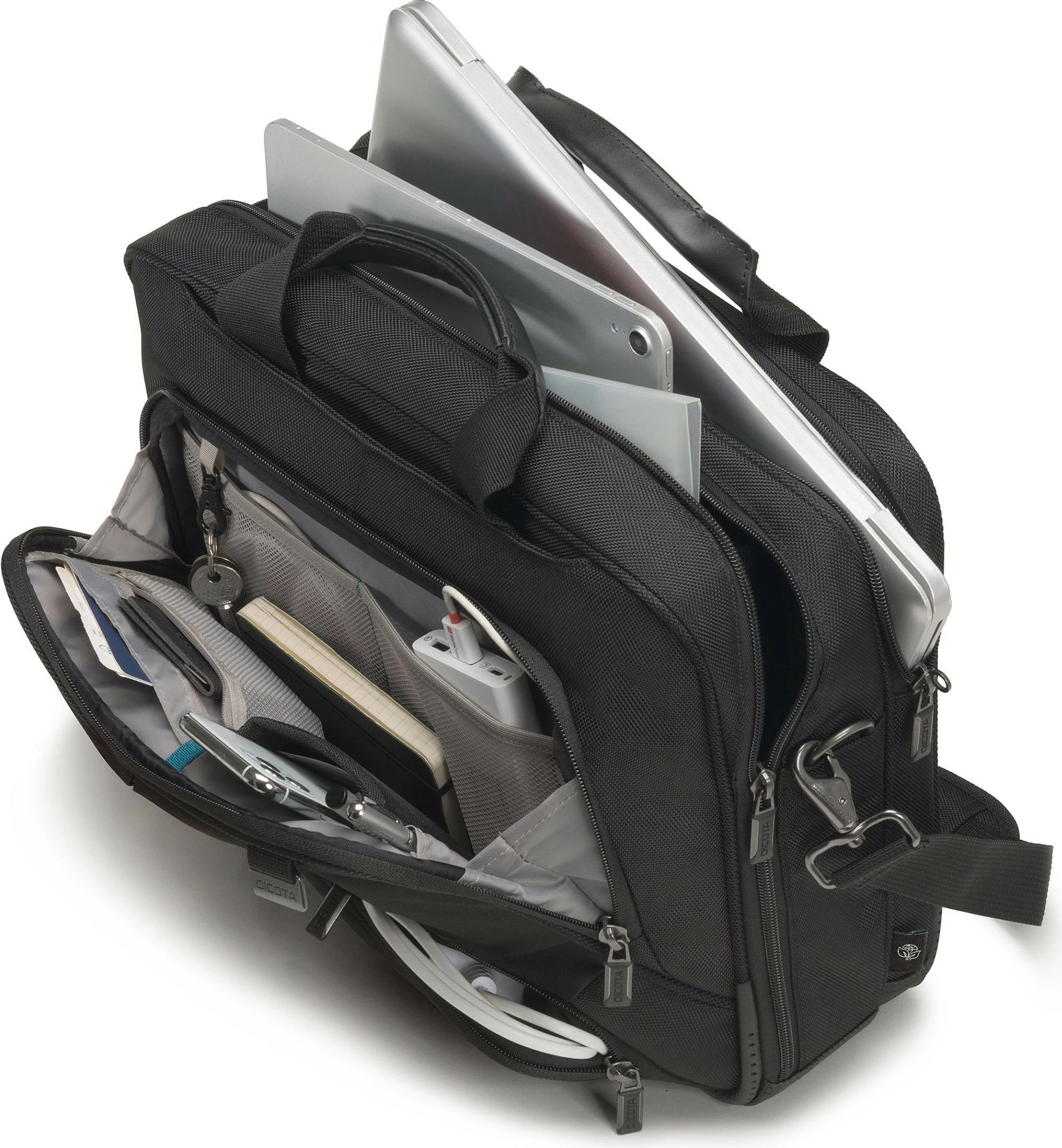 Çantë toploader DICOTA Eco Top Traveller PRO, 35.8 cm (14.1"), Ngjyrë e zezë