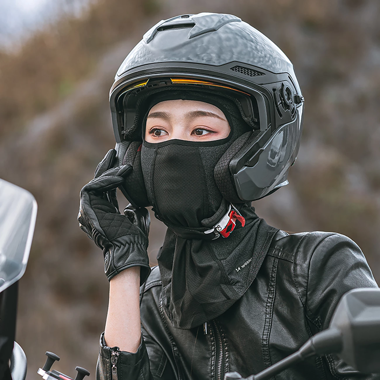 Balaklavë dimri, Wozinsky WKM-03B, për motoçikletë/biçikletë/ski, poliester, e zezë