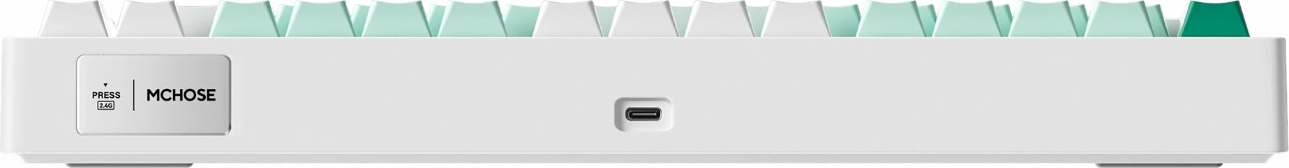 Tastierë mekanike MCHOSE G75 Pro 75% RGB 8000mAh, Matcha Latte V2 Switches, bardhë/jeshile
