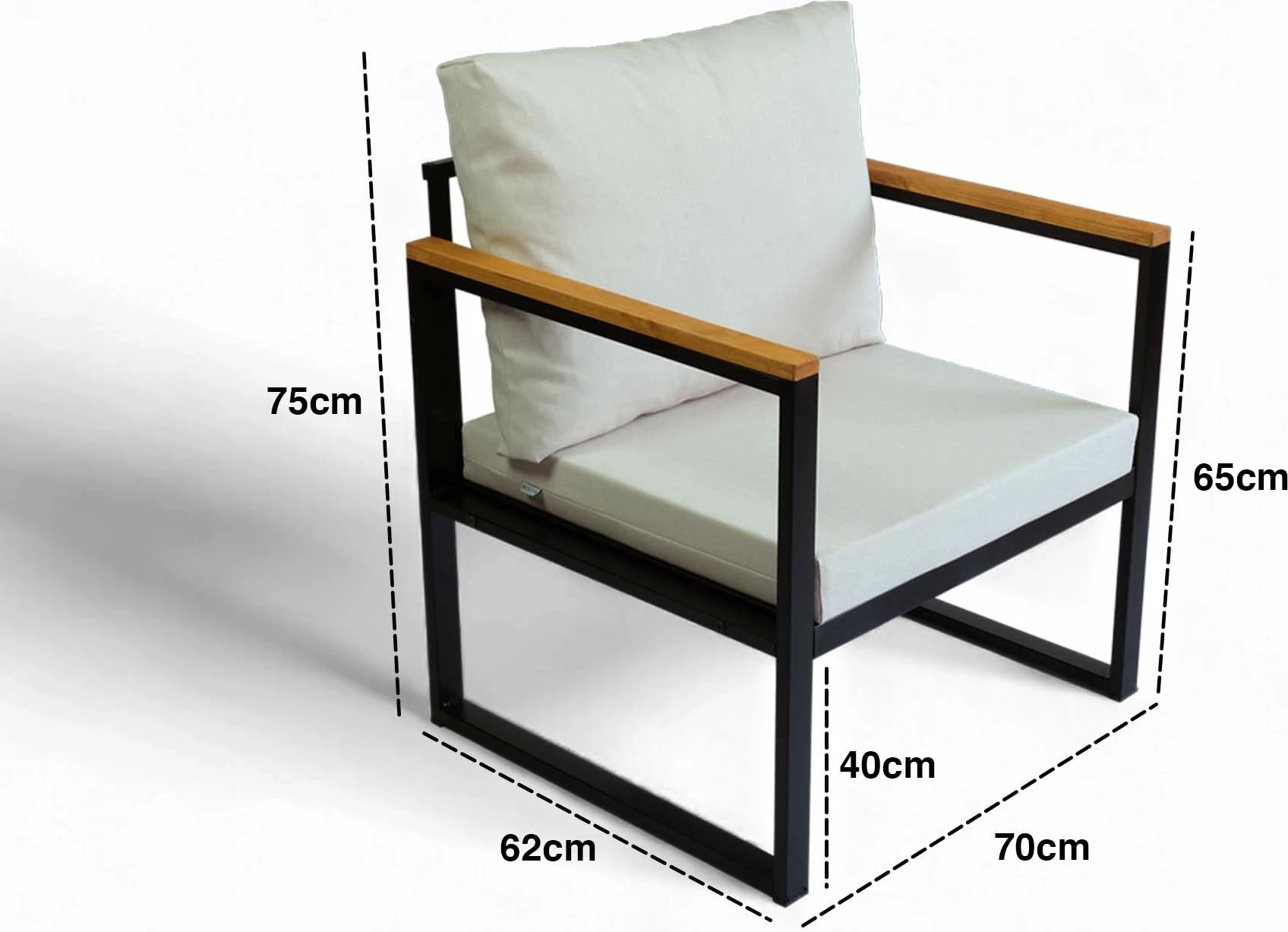 Karrige për kopsht, një vend, Skye Decor, CPT5541-80, bezhë