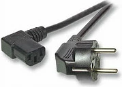 Kabllo rryme EFB Elektronik, Schuko në IEC C13, 2 m, 90°, e zezë