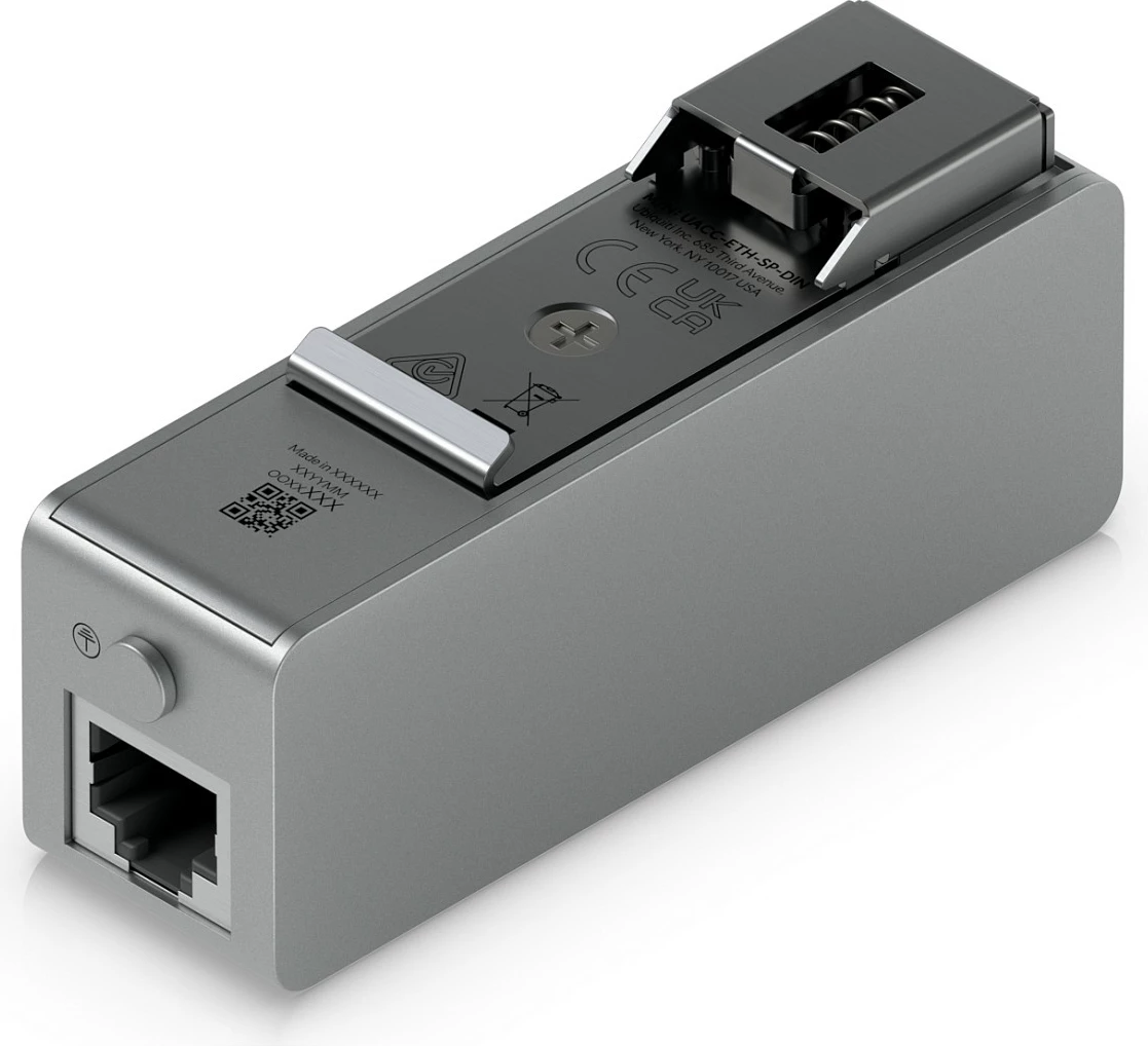Mbrojtës surtensioni Ethernet Ubiquiti UACC-ETH-SP-DIN, 10GbE, PoE++, 600V, gri