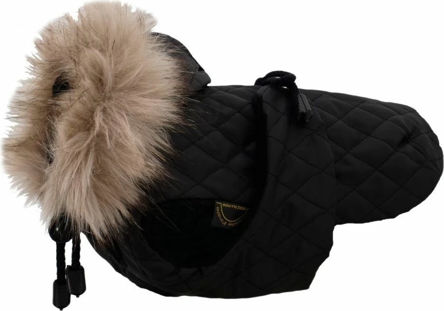 Pallto për qen Grande Finale Derka pikoj, madhësi 5 (33 cm), e zezë