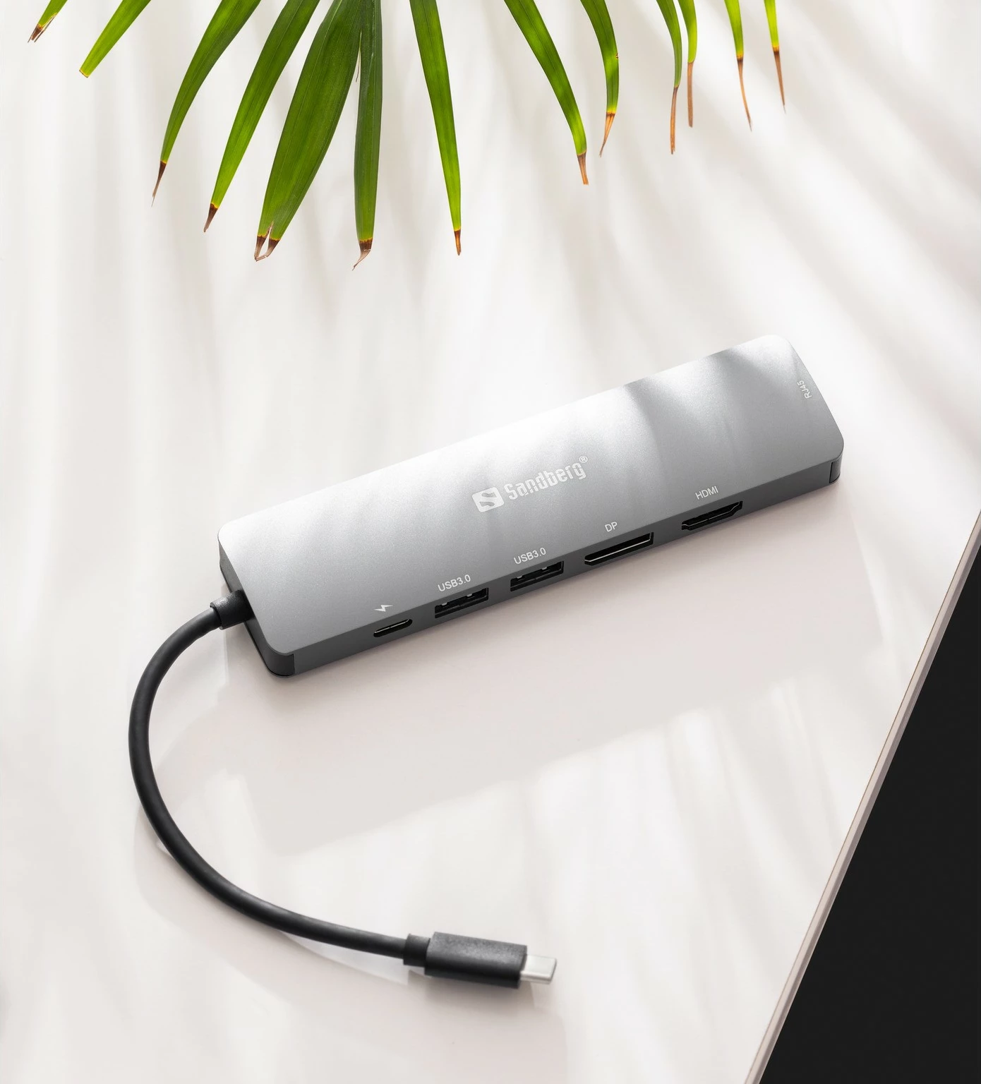 Dock USB-C Sandberg, 8K, 100 W, Gri