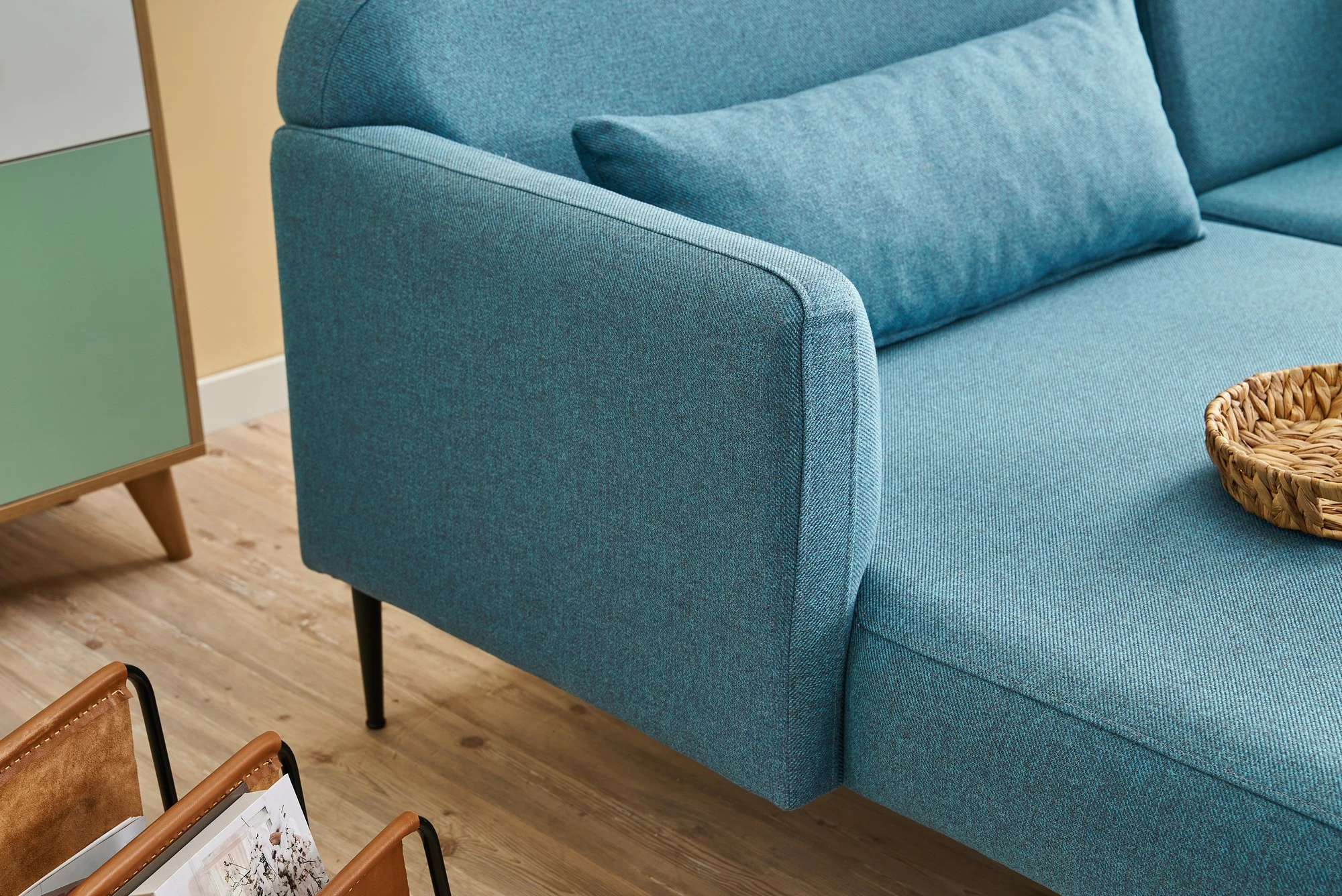 Këndsofa Atelier del Sofa, Revos majtas, ngjyrë turquoise