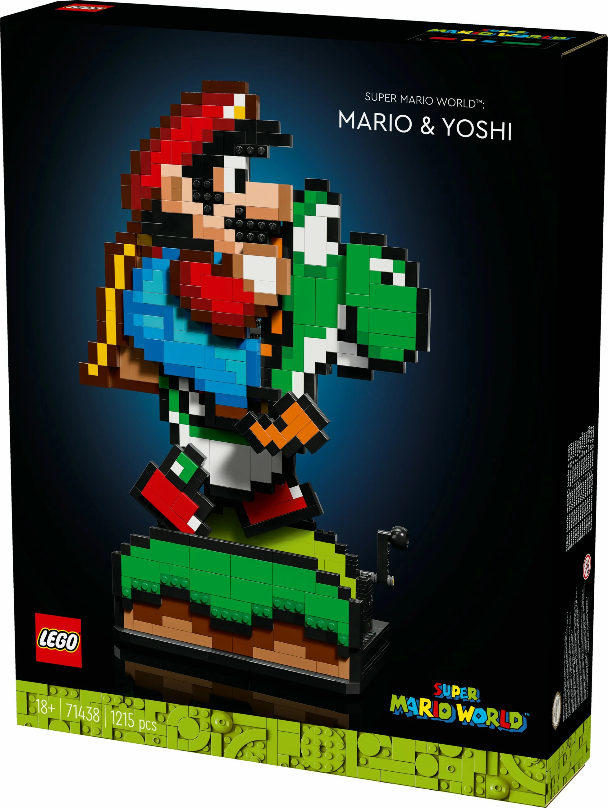 Set ndërtimi LEGO Super Mario World Mario & Yoshi, 1215 copë, plastikë, shumëngjyrësh