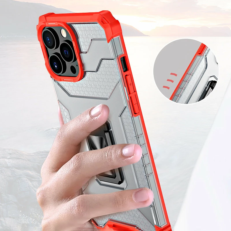 Mbështjellës Hurtel Crystal Ring Case me mbajtëse, për iPhone 12 Pro Max, e zezë