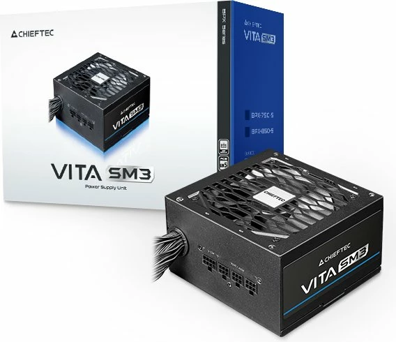 Furnizues rryme për PC Chieftec Vita SM3 BPX-750-C 750W 80+ Bronze ATX 3.1 semi-modular, e zezë