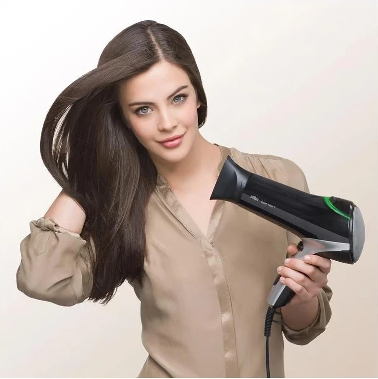 Tharëse flokësh Braun Satin Hair 7 HD 730E, 2200W, e zezë