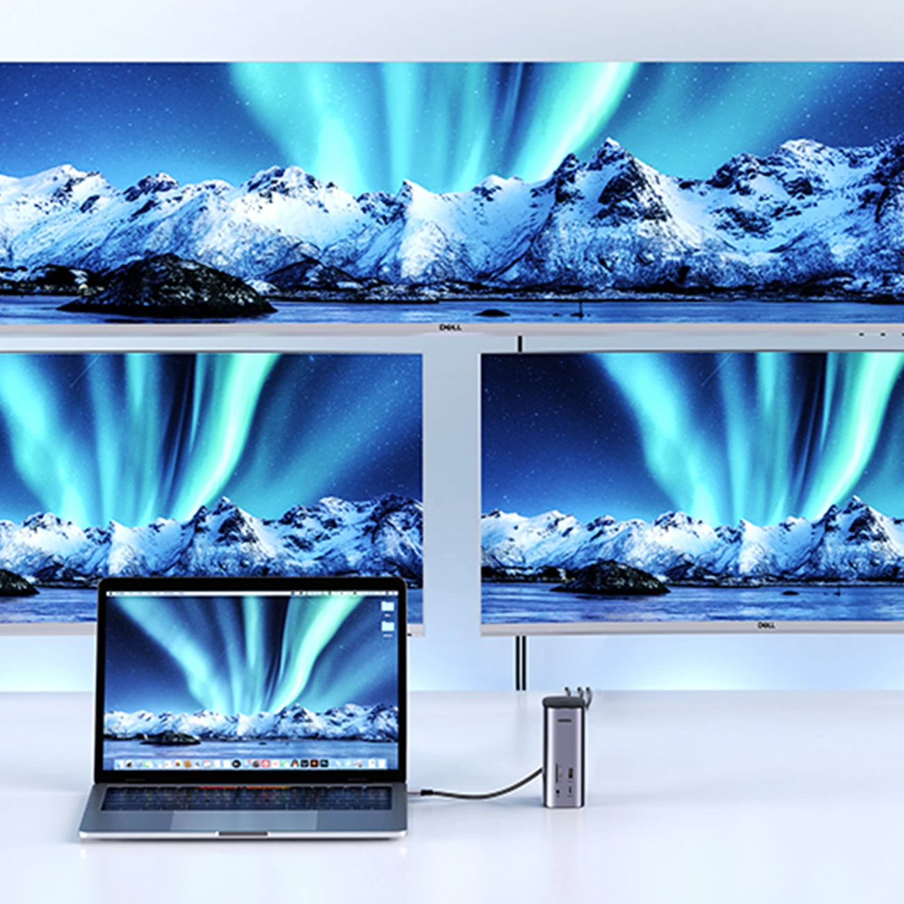 HUB multifunksional Ugreen CM555 12-në-1, USB-C, HDMI, DP, RJ45, SD/TF, Gri