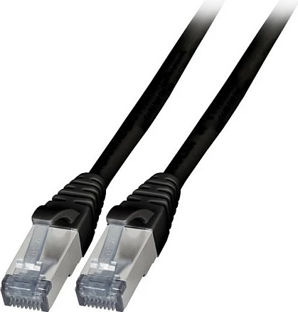 Kabllo rrjeti EFB Elektronik K5538SW.15, Cat6a, 15 m, 10Gbps, S/FTP, RJ45, e zezë