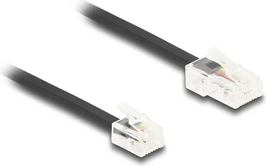 Kabllo modulare DeLOCK 88038, RJ-45 në RJ-11, 5 m, e sheshtë, e zezë