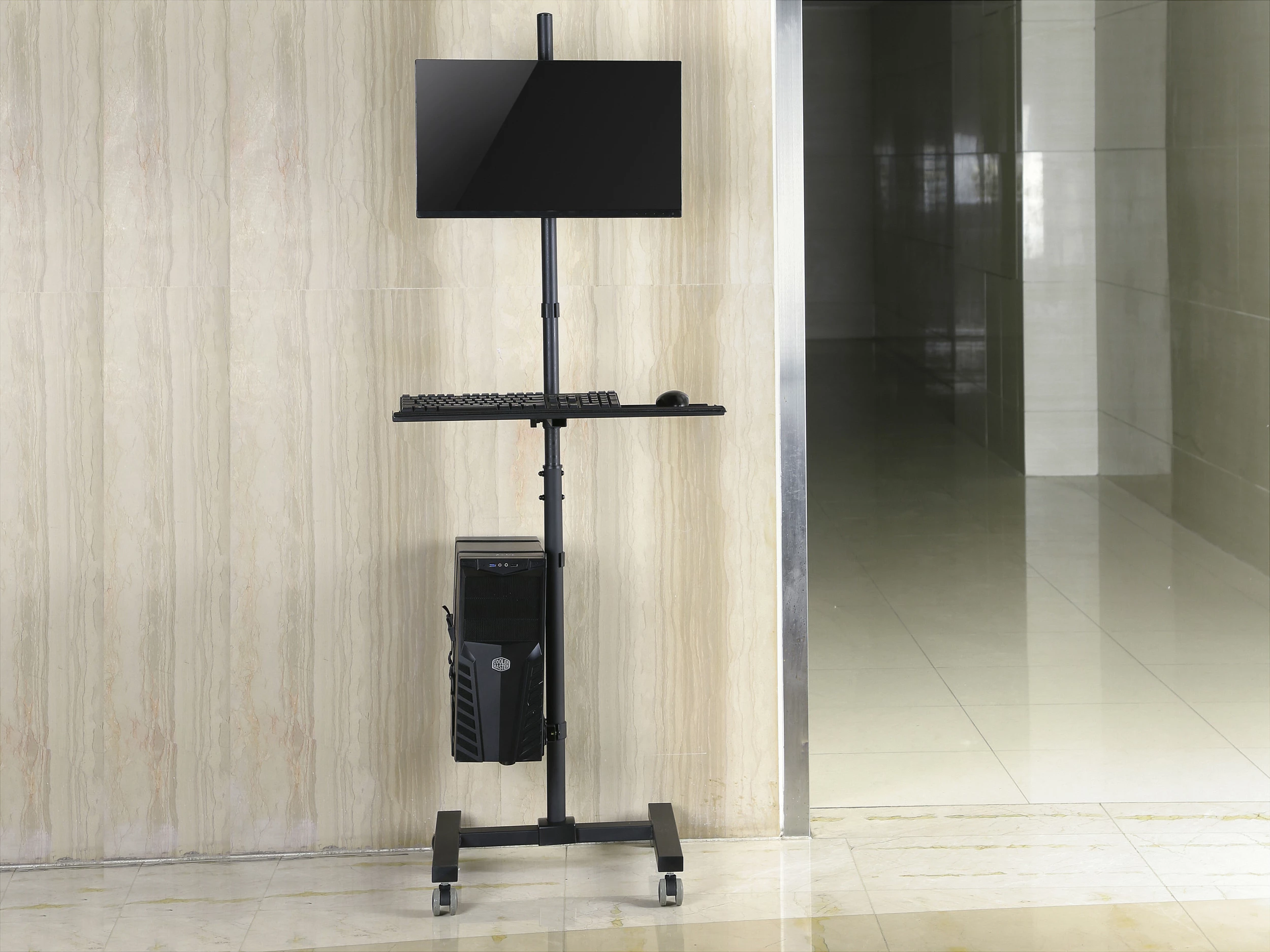 Karrocë multimedia EQUIP 650171, për monitor/TV 17-32", VESA 75x75/100x100, deri 8 kg, e zezë