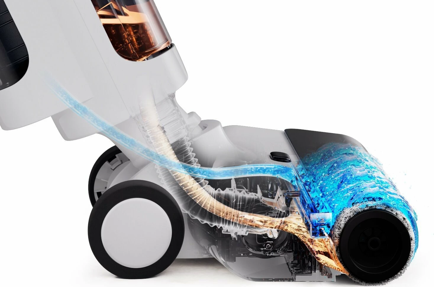 Fshesë me korrent vertikale Xiaomi Truclean W20, wet & dry 3-në-1 (vakum + pastrim me ujë + vetëpastrim), 15000 Pa, 780/550 ml, 2500 mAh, bardhë/zezë
