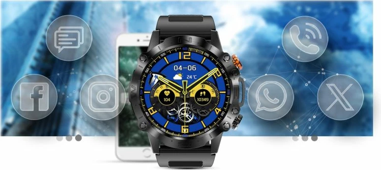 Smartwatch Gravity unisex, e zezë