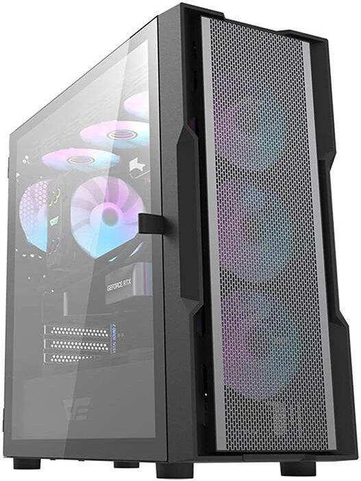 Kasë Darkflash DK431 Mesh, Middle Tower, 4 ventilatorë ARGB, E-ATX/ATX/M-ATX, e zezë