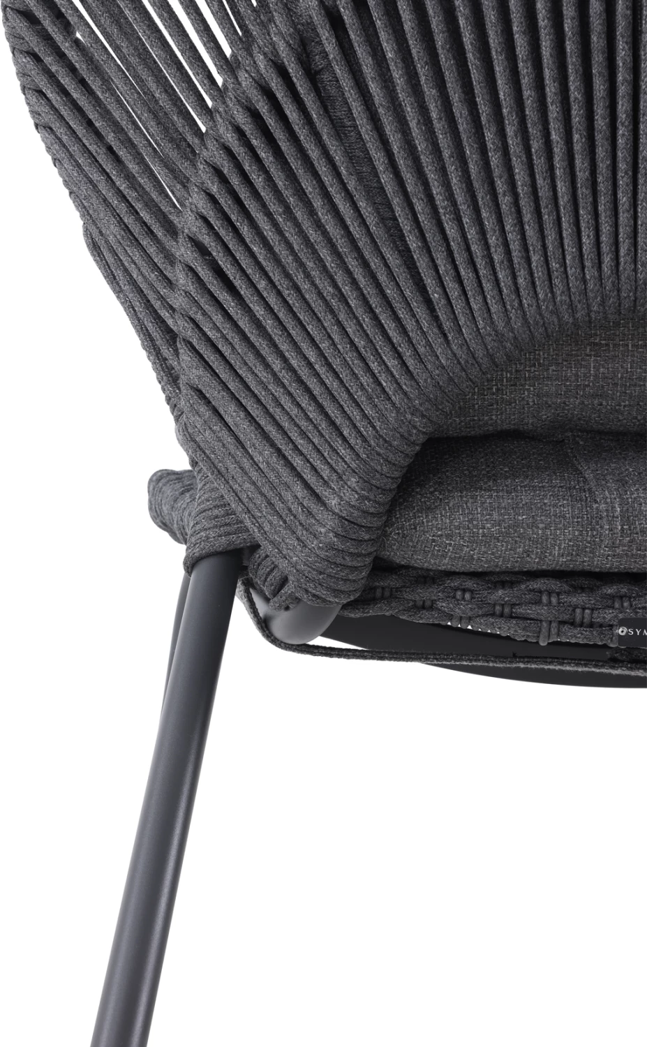 Karrige lounge me këmbështetëse për këmbë, ngjyrë qymyr, alumin & jastëkë, TEMPORAL CD6400.02, 83.5x91x115cm