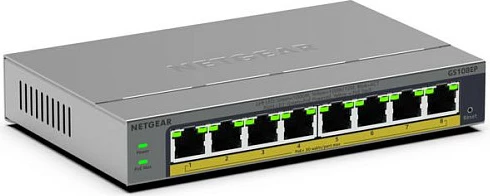 Switch NETGEAR GS108EP, 8-Port Gigabit, Managed L2/L3, metalik