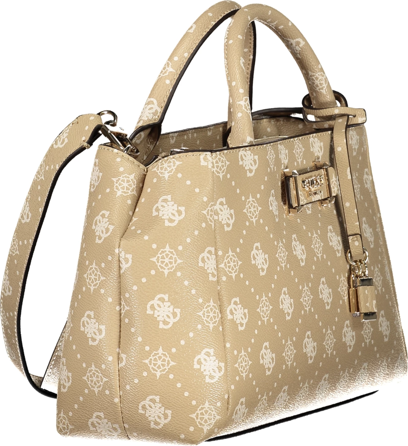 Çantë GUESS JEANS Carrie Logo Bag femra, bezhë