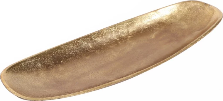 Tabaka dekorative, alumin, ngjyrë ari, 43x13x5 cm