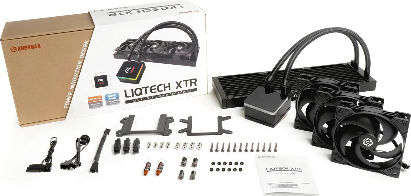 Ftohës uji Enermax LIQTECH XTR me ekran, për procesor, i zi