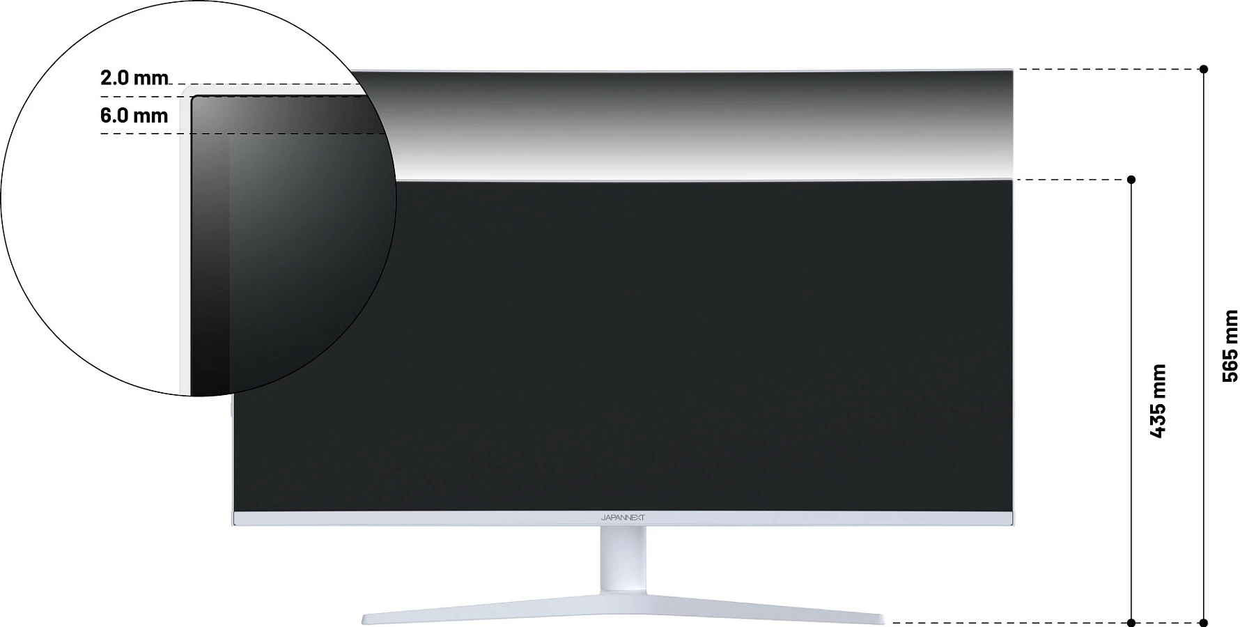 Monitor JAPANNEXT JN-IPS340UWQHD60C-C65W-HS-W, 34", UWQHD 3440x1440, IPS, 60Hz, USB-C 65W, i zi