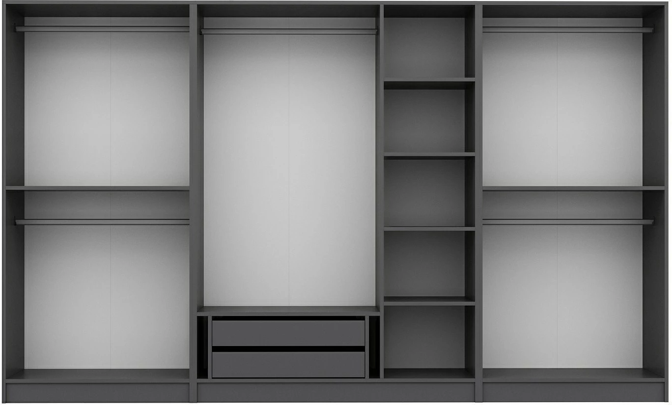 Dollap i madh për dhomë gjumi, ngjyrë antracit, Skye Decor, Kale Plus - 7778