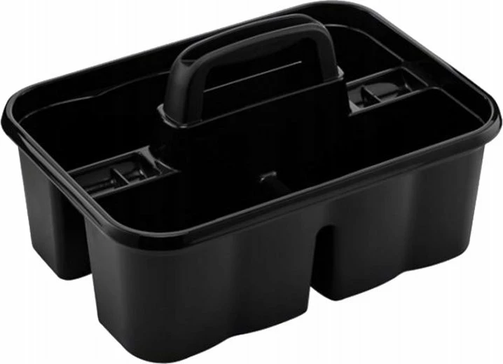 Organizator plastik me dorezë Katex 3 ndarje 35x25x19.5 cm, i zi