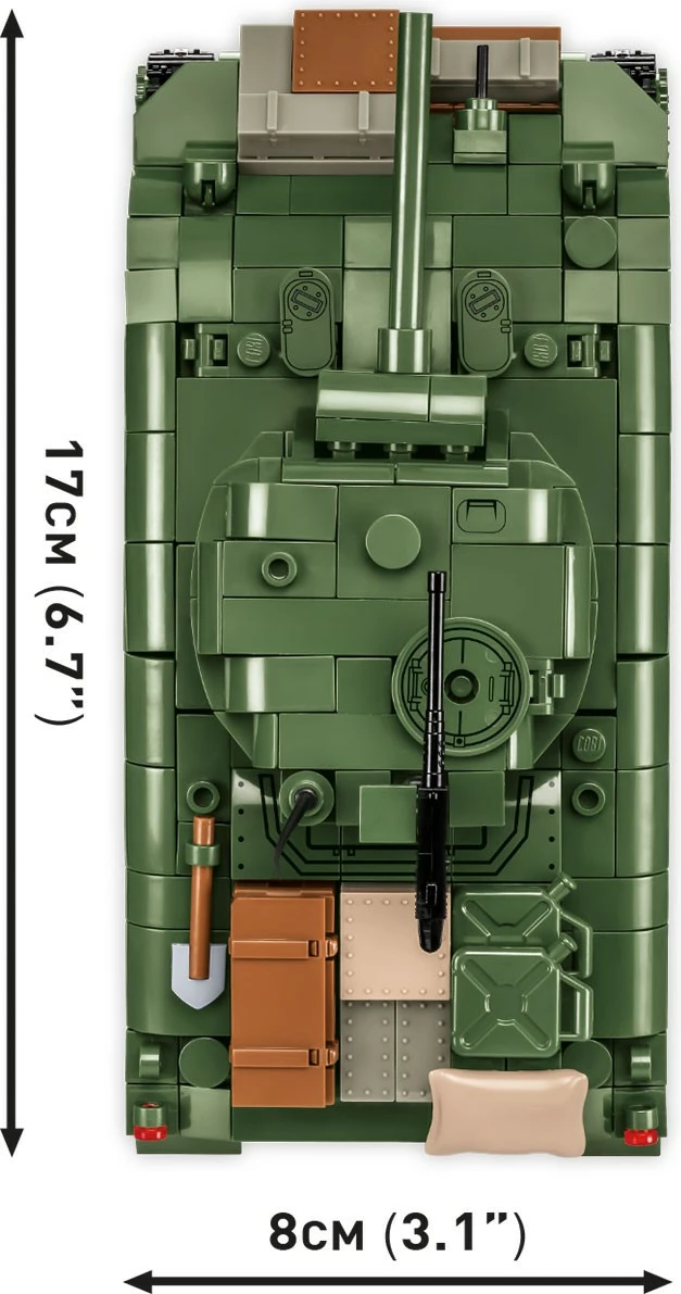 Set blloqesh Cobi M4A1 Sherman, 663 pjesë, me 2 figurina, Jeshile
